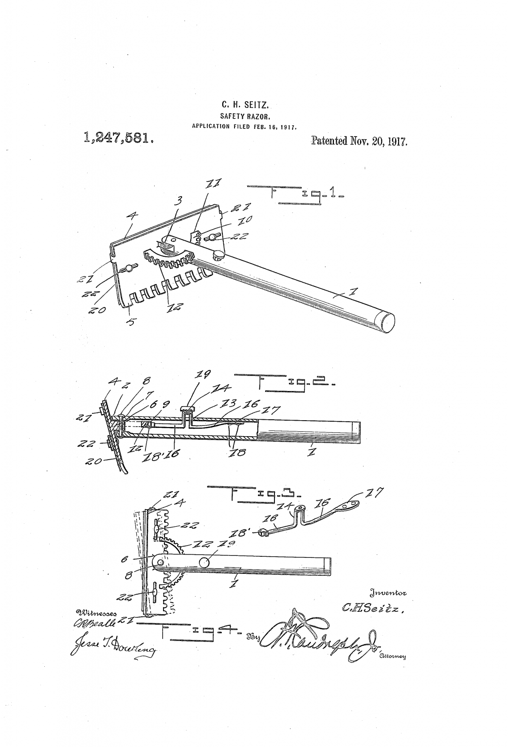 Clyde H Seitz's tilting head razor Wegian WetshavingWegian Wetshaving