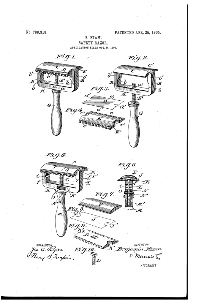 Patent drawing from US 788 318