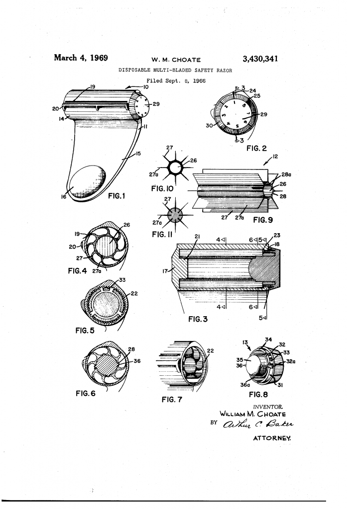 The "Eight shoot revolver razor”, one of many patents and shaving oddities covered on my blog