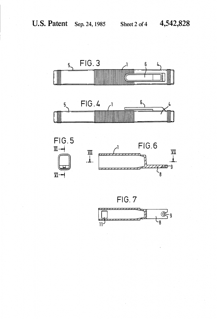 The hygiene implement as shown in US patent 4,542,828 - sheet two of four
