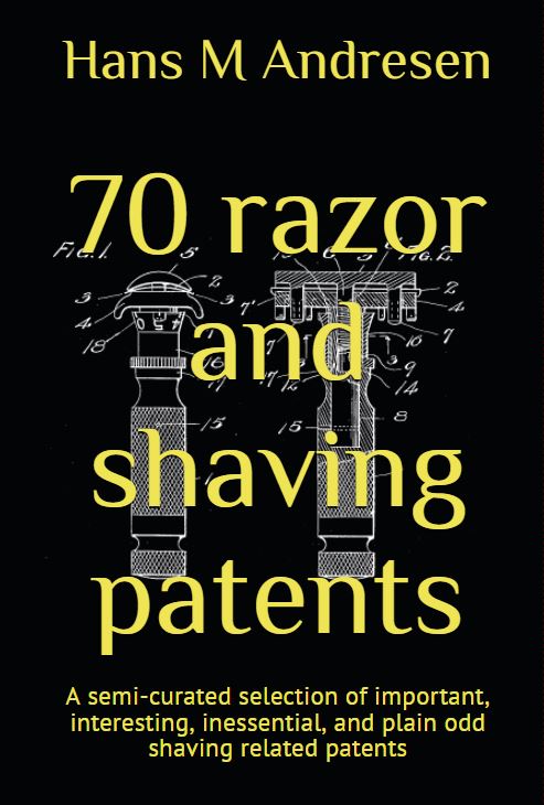 Title page of book "70 razor and shaving patents"