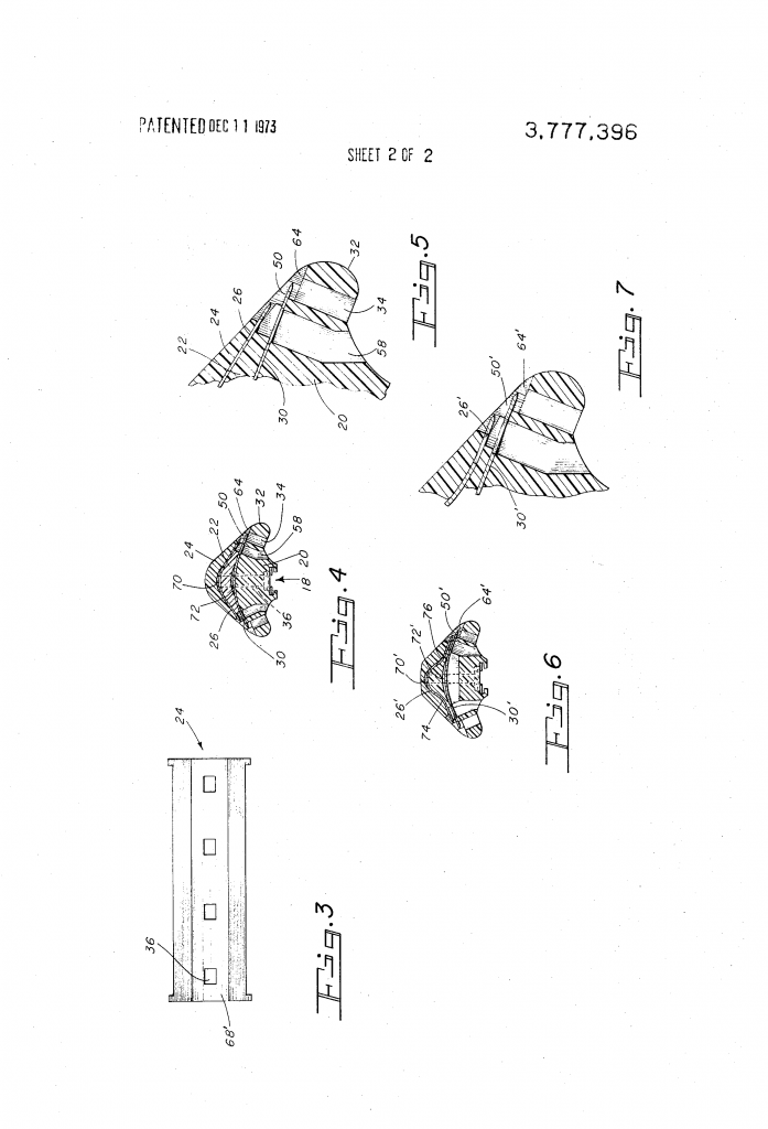 Sheet two of the patent drawing for the double double edged cartridge razor