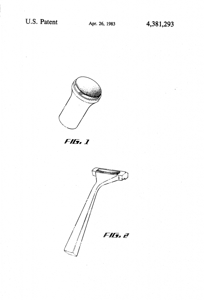 Patent drawing showing forms of the shaving composition