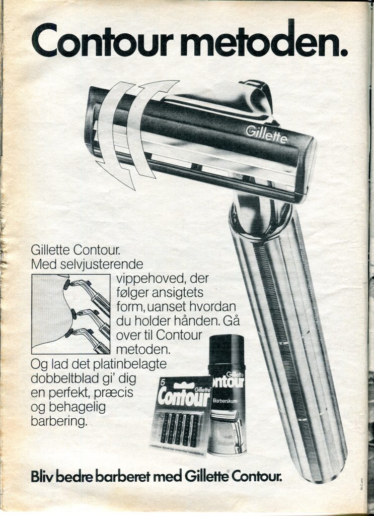 Gillette Contour advertisment from 1982