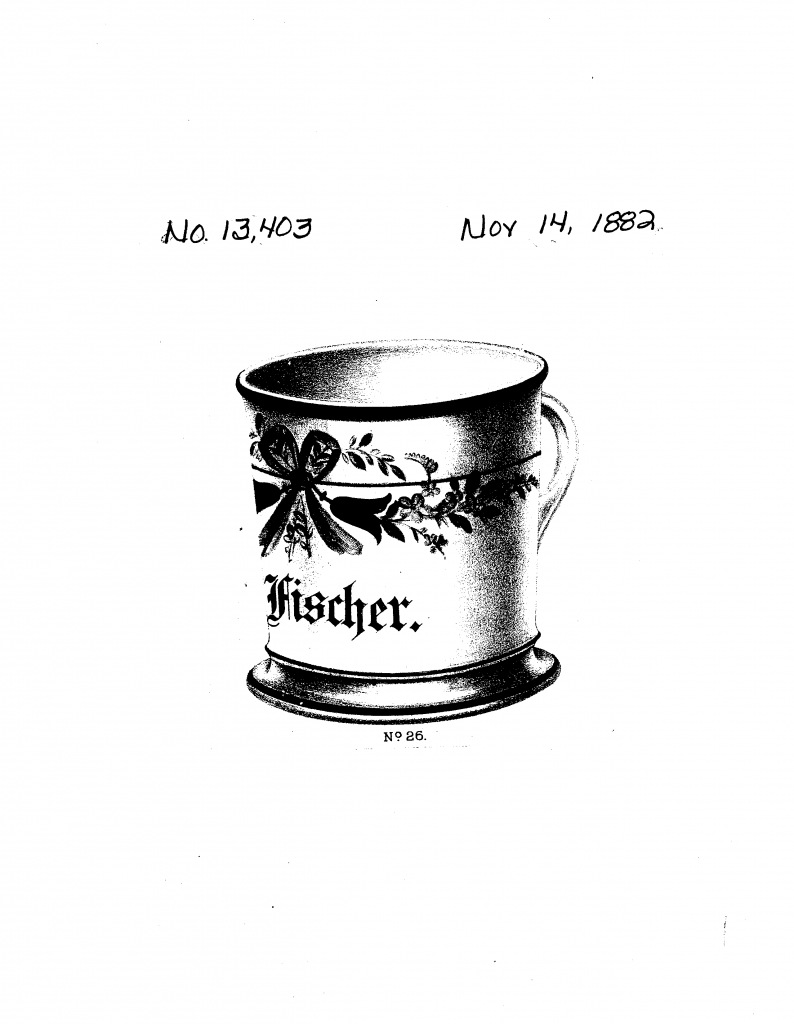 Herman Griebel's design for a shaving-mug